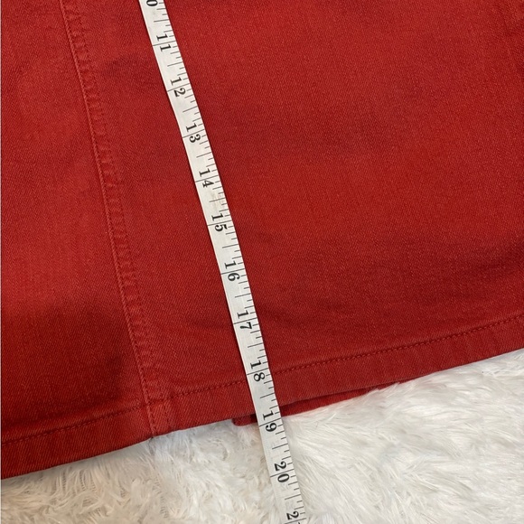 LL Bean Rustic Red Colored Denim Skirt Women’s Size 6 Fishermancore Boating - Picture 5 of 5